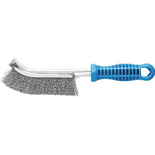PFERD 1 ROW WIRE BRUSH STAINLESS CURVED PLASTIC HANDLE HBG10 INOX 0.30 SG