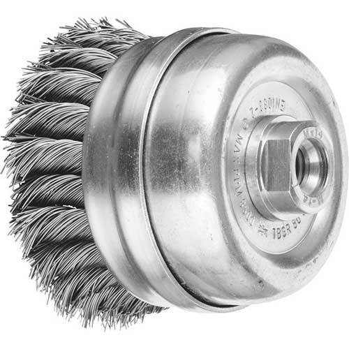 PFERD CUP TWIST KNOT STEEL WIRE BRUSH TBGR 80/M14 ST 0.50 SG