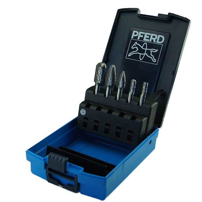PFERD SA-5 PIECE TOUGH BURR SET 1/4'' SHANK