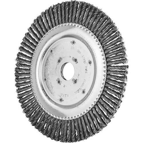 PFERD WHEEL BRUSH W/ARBOR PIPE LINER TWIST KNOT STEEL RBG 17806/22.2 ST SG