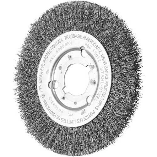 PFERD WHEEL BRUSH W/ARBOR HOLE CRIMPED STEEL RBU 15012/22.2 ST 0.25 SG