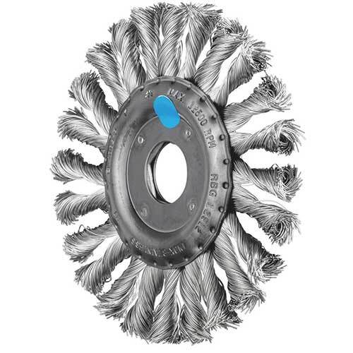 PFERD WHEEL BRUSH W/ARBOR COMBITWIST KNT S/STEEL RBG12512/22.2CTINOX0.35SGP