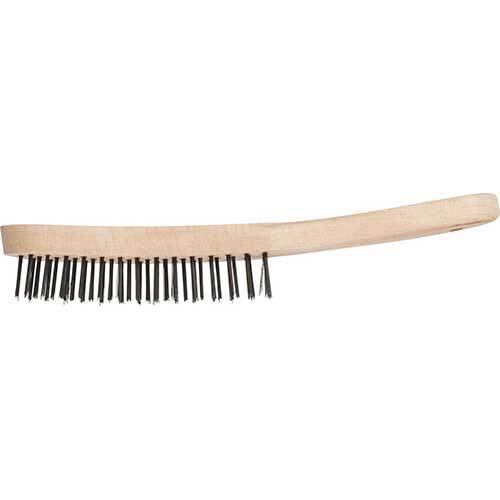 PFERD 2 ROW WIRE BRUSH STEEL WOODEN HANDLE HBU 30 ST 0.35 SG