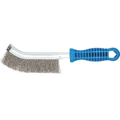 PFERD 1 ROW WIRE BRUSH STEEL CURVED PLASTIC HANDLE HBG 10 ST 0.30 SG