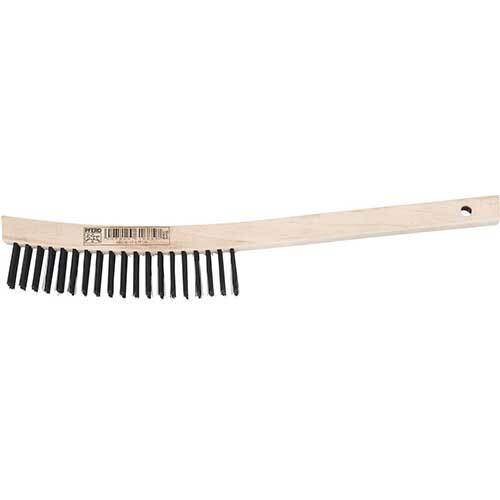 PFERD 4 ROW WIRE BRUSH STEEL WOODEN HANDLE LONG HBU 40 ST LH 0.35 SG