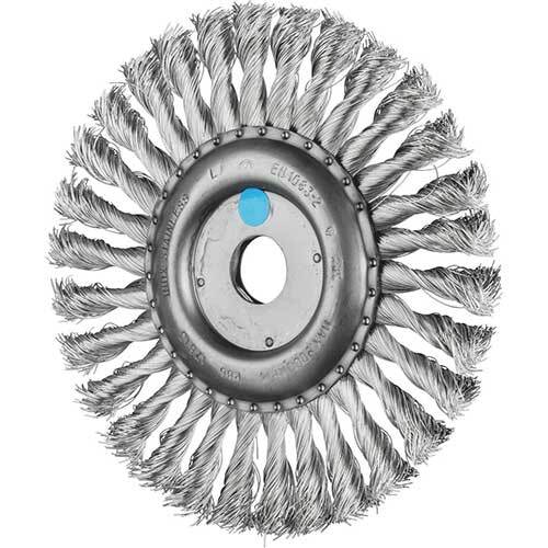 PFERD WHEEL BRUSH W/ARBOR TWIST KNOT S/LESS STEEL RBG 17813/22.2INOX 0.35SG