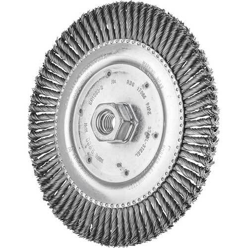 PFERD WHEEL BRUSH W/ARBOR PIPE LINER TWIST KNOT STEEL RBG 17806/M14 ST SG