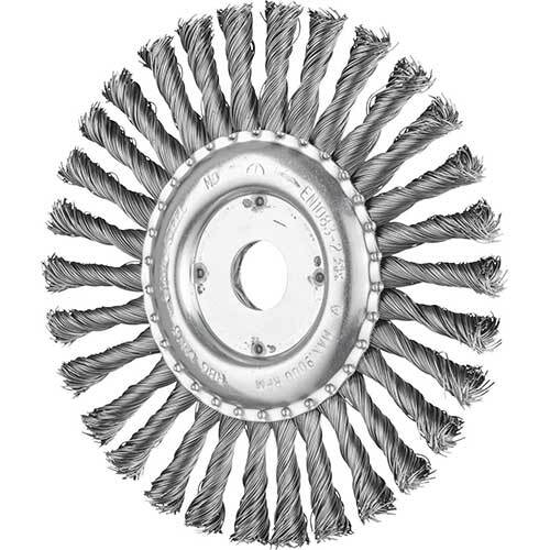 PFERD WHEEL BRUSH W/ARBOR TWIST KNOT STEEL RBG 15013/22.2 ST 0.60 SG