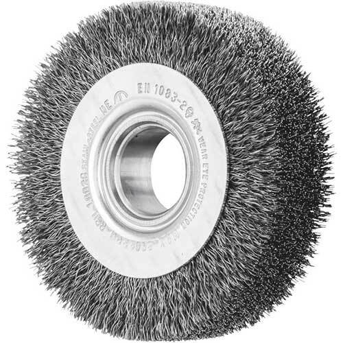 PFERD WHEEL BRUSH W/ARBOR HOLE CRIMPED STEEL RBU 10028/14.0 ST 0.30 SG