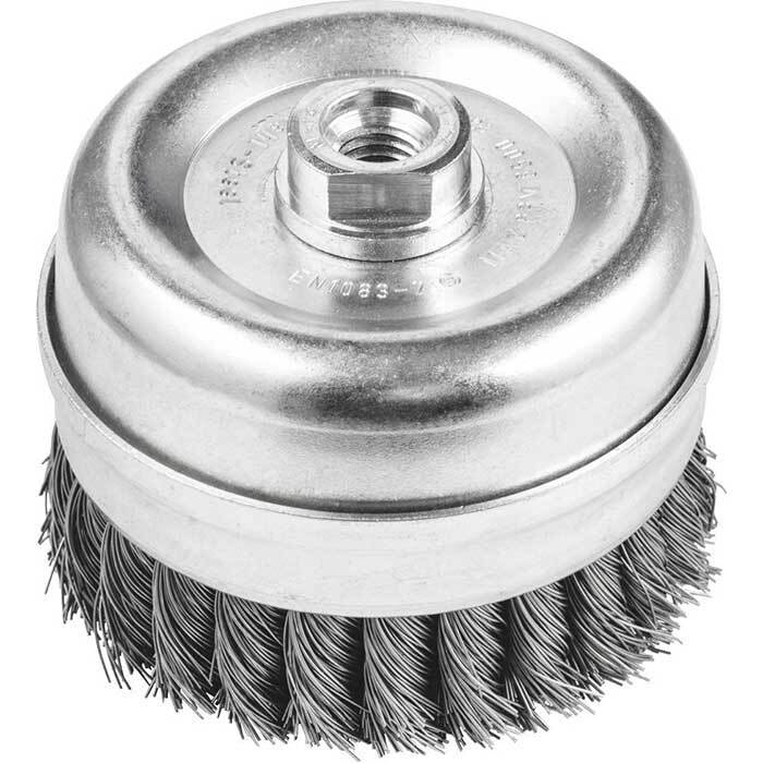 PFERD CUP TWIST KNOT STEEL WIRE BRUSH TBG 125/M14 0.80 ST