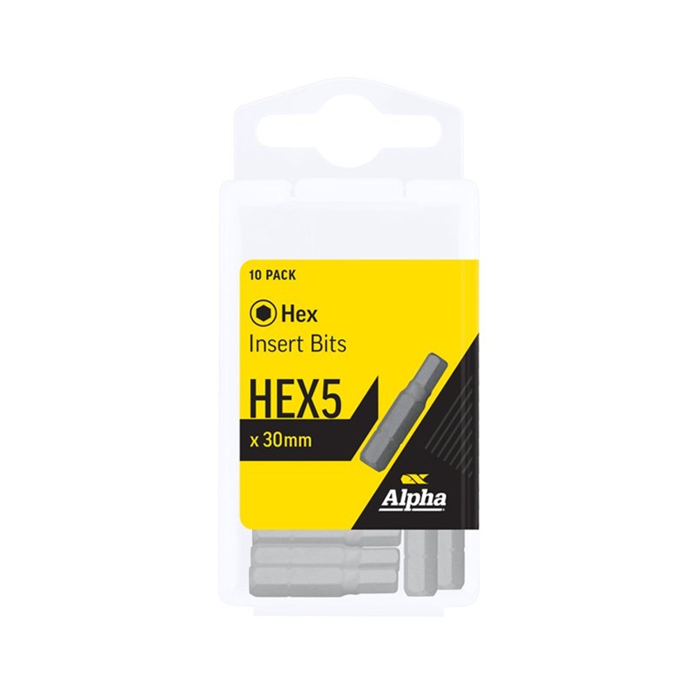 Buy ALPHA STANDARD DRIVE BIT HEX5 X 30MM 10 PACK at NGW ...