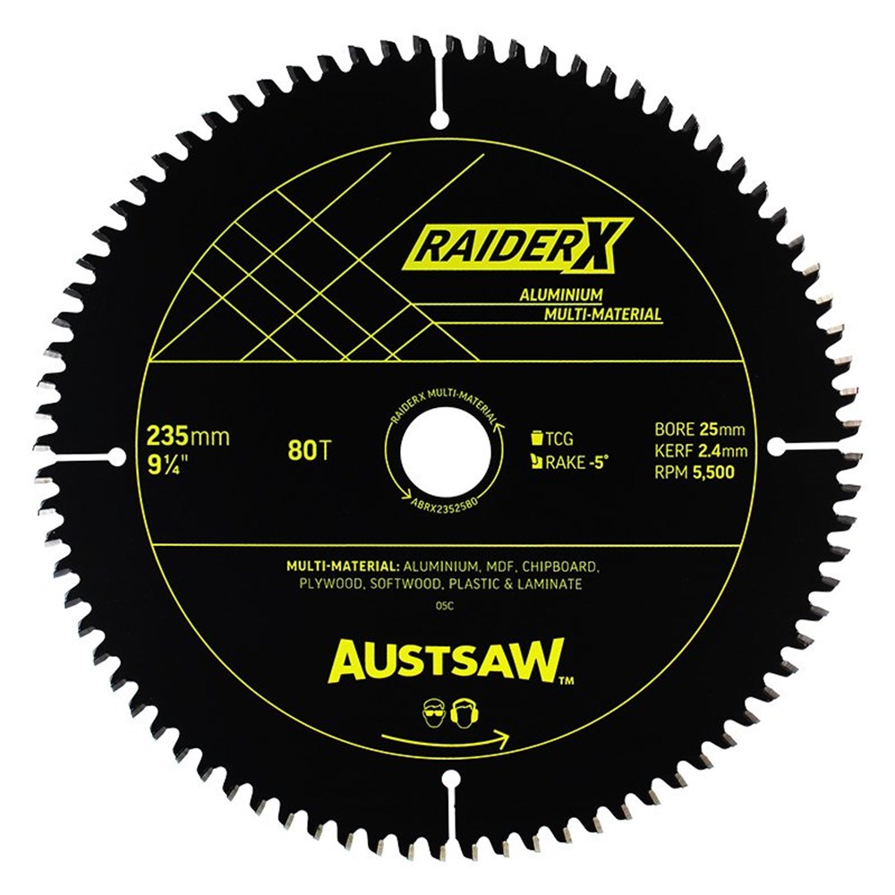 Buy AUSTSAW RAIDERX ALUMINIUM MULTI MATERIAL BLADE 235MM ...
