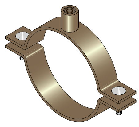 FLEXISTRUT - M10 NUT CLIP POWDER COATED BROWN 125CU