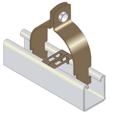 FLEXISTRUT - TWO PIECE CHANNEL CLIP P/COATED WHITE 225PVC