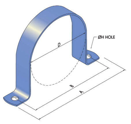 FLEXISTRUT - LIGHT DUTY SADDLE CLAMP HDG 65NB