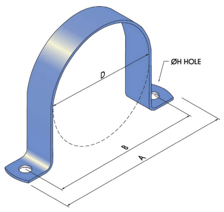 FLEXISTRUT - LIGHT DUTY SADDLE CLAMP HDG 350NB