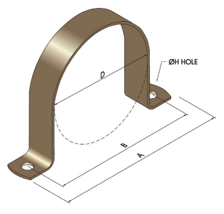 FLEXISTRUT - LIGHT DUTY SADDLE CLAMP P/COATED BROWN 15CU