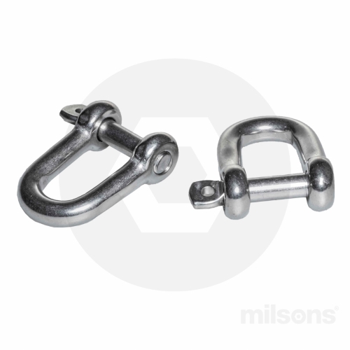 D SHACKLE CAPTIVE PIN SS316 M5 