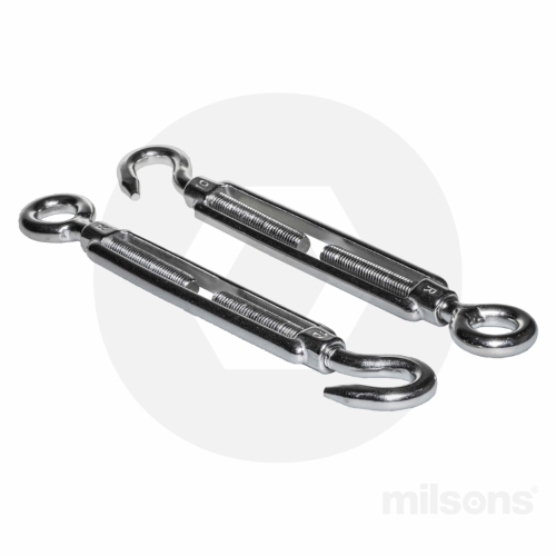 TURNBUCKLE HOOK / EYE SS316 M10 