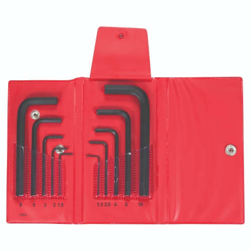 HEX KEY SET L-WRENCH 10PC METRIC SHORT