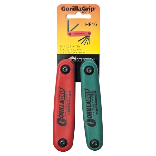 BONDHUS SET 15 HEX GORILLAGRIP FOLD UP 2 PK