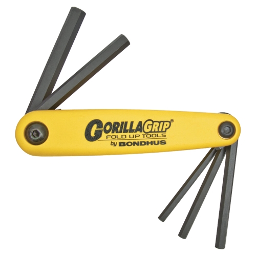 BONDHUS SET 5 HEX GORILLAGRIP FOLD UP 3/16-3/8&quot;