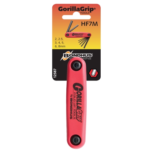 BONDHUS SET 7 HEX GORILLAGRIP FOLD UP 2-8MM