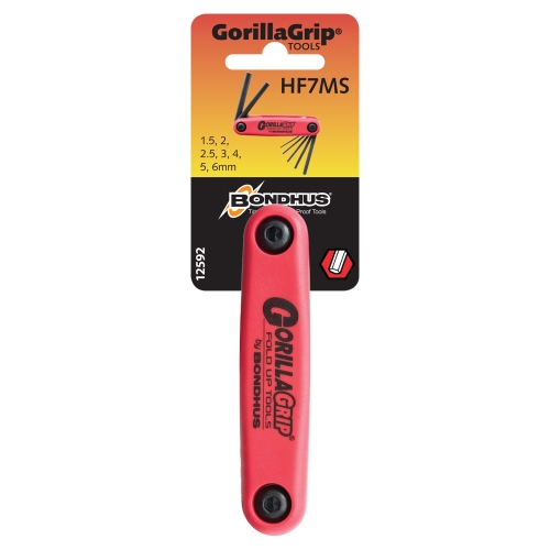 BONDHUS SET 7 HEX GORILLAGRIP FOLD UP 1.5-6MM