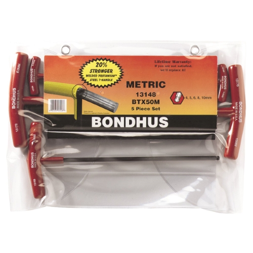 BONDHUS SET 5 BALL END T-HANDLE 4-10MM POUCH