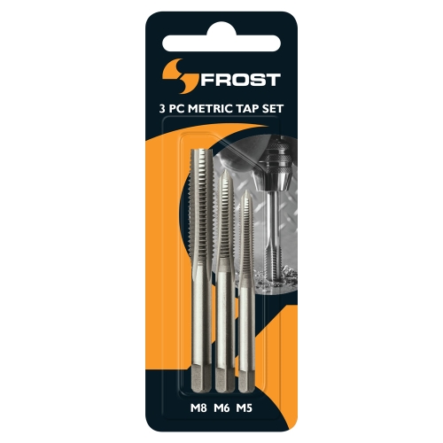 TAP SET METRIC HAND M5, M6, M8 3PC FROST