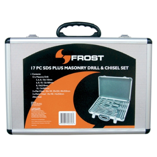 DRILL &amp; CHISEL SET SDS+ 17PC FROST