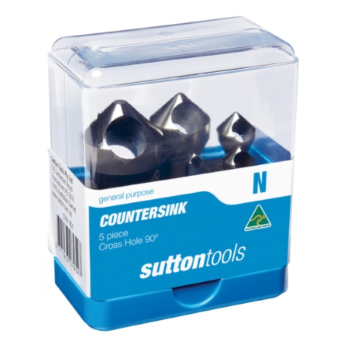 DEBURRING C&#039;SINK C101 SC1 SET 5PCE CROSS HOLE HSS 90DEG