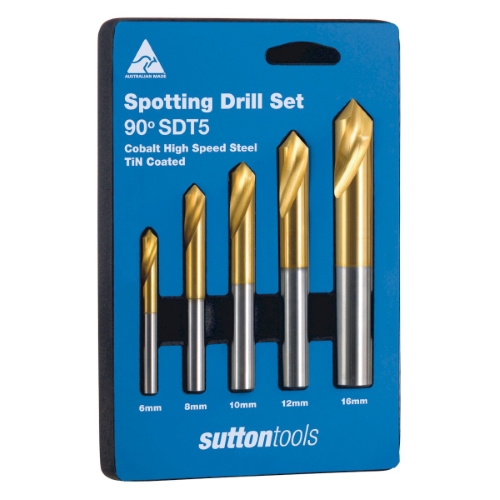 DRILL D175 SDT5 SET 5PCE SPOT 90 HSS-CO. TIN 6,8,10,12&amp;16MM