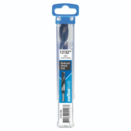 DRILL D188 17/32&quot; REDUCED SHANK 1/2&quot; HSS BLU