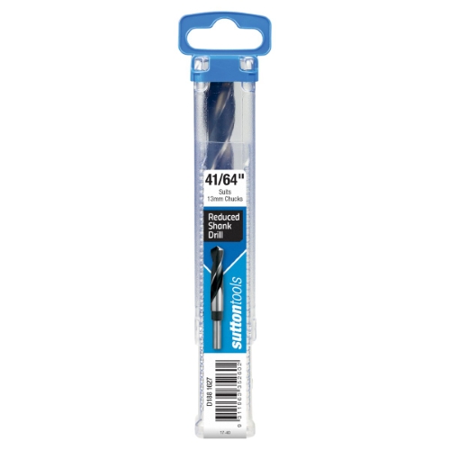 DRILL D188 41/64&quot; REDUCED SHANK 1/2&quot; HSS BLU