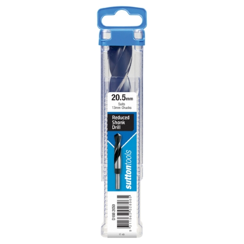 DRILL D188 20.5MM REDUCED SHANK 12.5MM HSS BLU