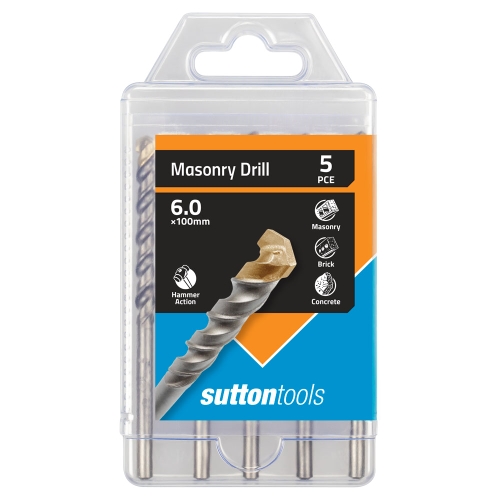 MASONRY DRILL BULK STD FIX D650 5PCE 6.0X100MM