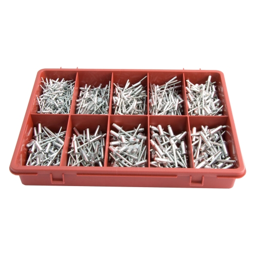 ASSORTMENT ALUMINIUM BLIND RIVETS 595 PIECE