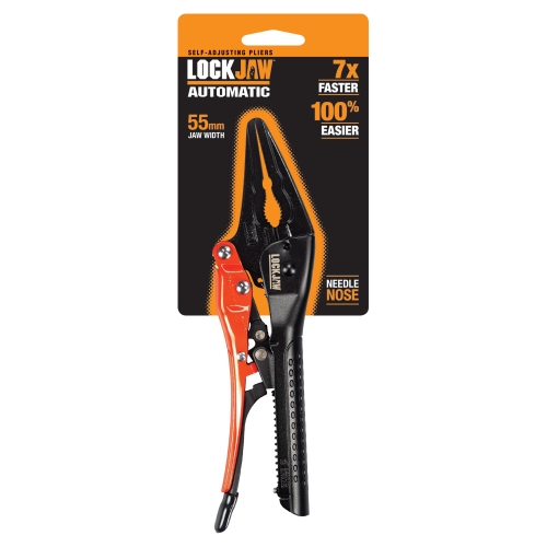 PLIER LOCKING 175MM LONG NOSE STRAIGHT JAW GEN2 LOCKJAW