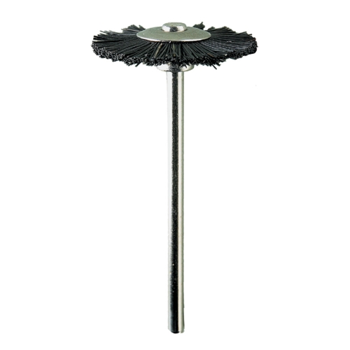 WHEEL BRUSH BLACK BRISTLE 21MM PG MINI