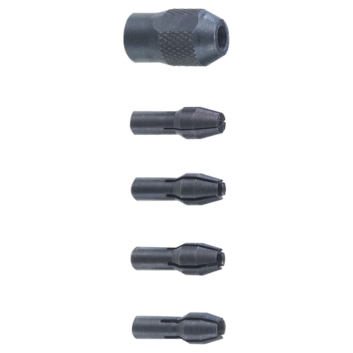 COLLET SET 0.8-3.2MM+NUT SUITS DREMEL/B&amp;D 5PC PG MINI