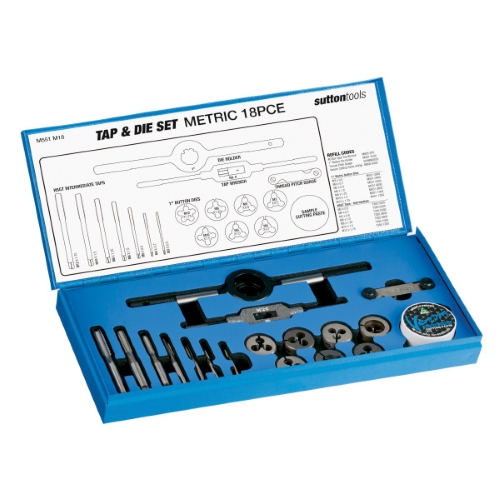 TAP &amp; BUTTON DIE M551 SET METRIC HIGH SPEED STEEL