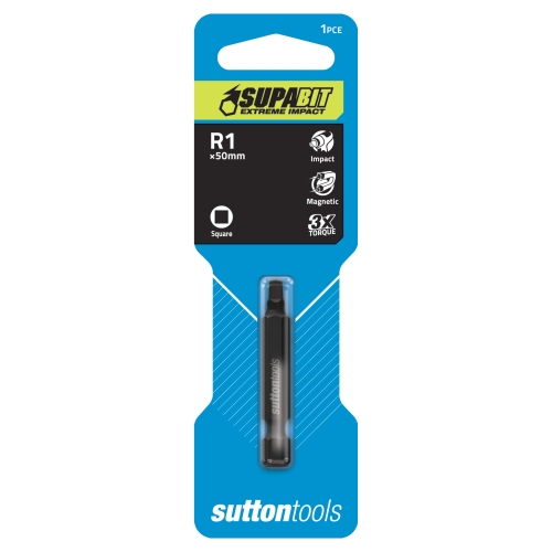 SCREWDRIVER BIT S118 ROBERTSON R1 50MM POWER 1PK SUPABIT