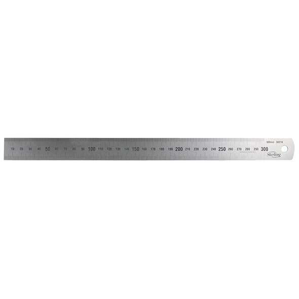 STERLING 300MM MATTE S/S RULER MET/IMP