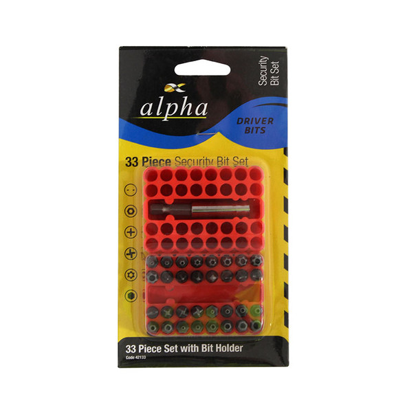 ALPHA 33 PIECE SECURITY BIT SET