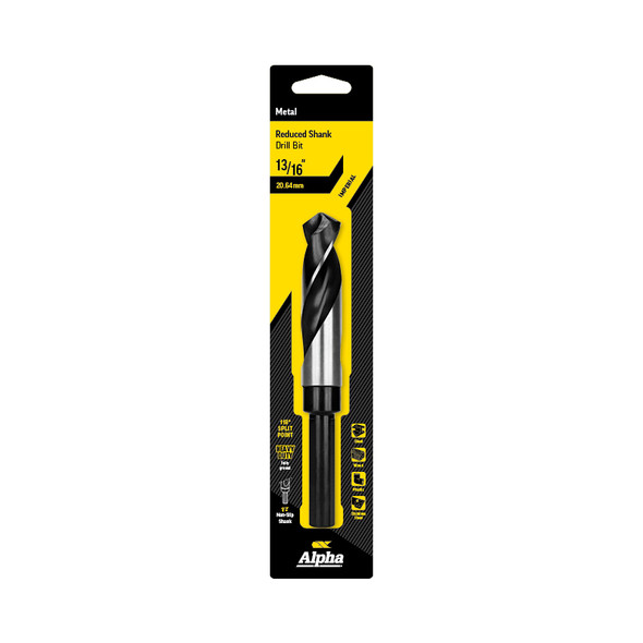 ALPHA REDUCED SHANK DRILL IMPERIAL 13/16