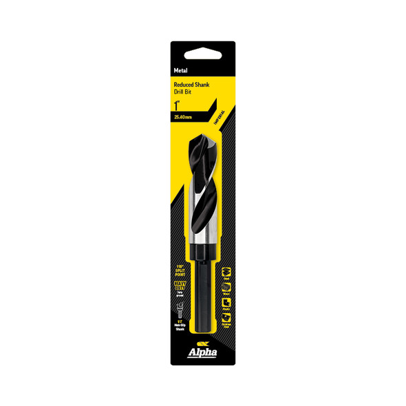 ALPHA REDUCED SHANK DRILL IMPERIAL 1 INCH