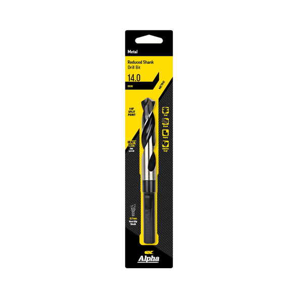 ALPHA REDUCED SHANK DRILL 14.0MM 1/2 SHANK