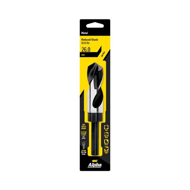 ALPHA REDUCED SHANK DRILL 26.0MM 1/2 SHANK