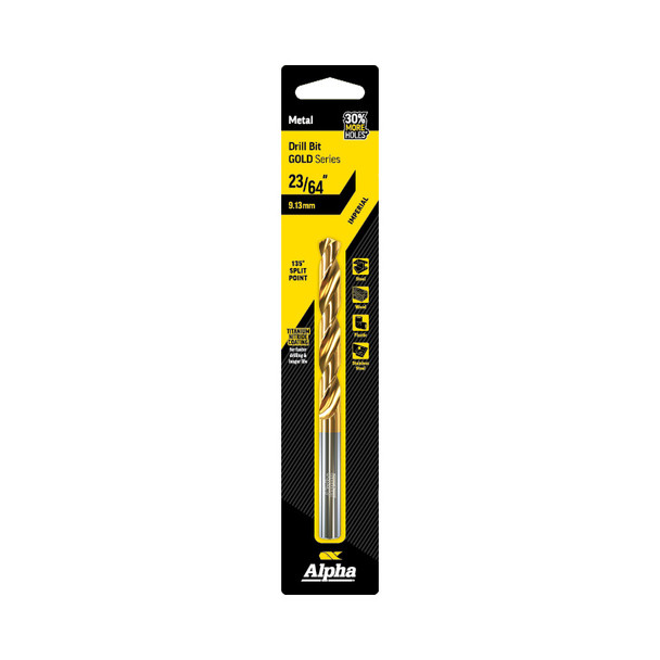 ALPHA JOBBER DRILL CARDED 23/64 - GOLD SERIES